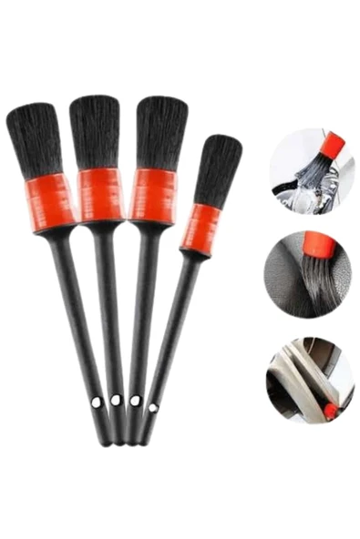 Araç İçi Led Aksesuar 5 Farklı Detaylı Araba Temizlik Fırçası Oto Temizleme Fırçası - Resim 2