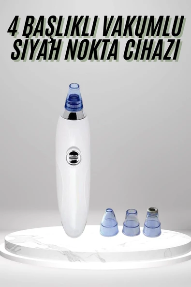 4 Başlıklı Pilli Vakumlu Siyah Nokta Temizleyici Akne Ve Sivilce Önleyici ürün görseli 1