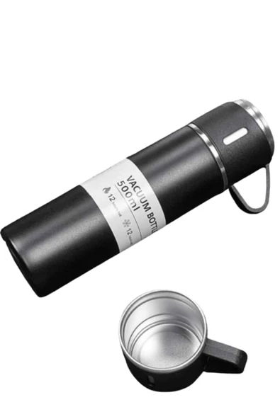 3 Bardaklı Termos Seti Anneler Gününe Özel Hediye Taşınabilir Sızdırmaz Isı Koruyucu - Resim 4