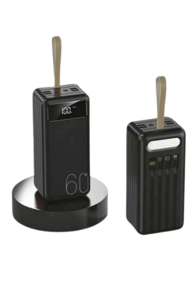 Powerbank 60.000 Mah Taşınabilir Şarj Hızlı El Fenerli Dijital Göstergeli - Resim 2