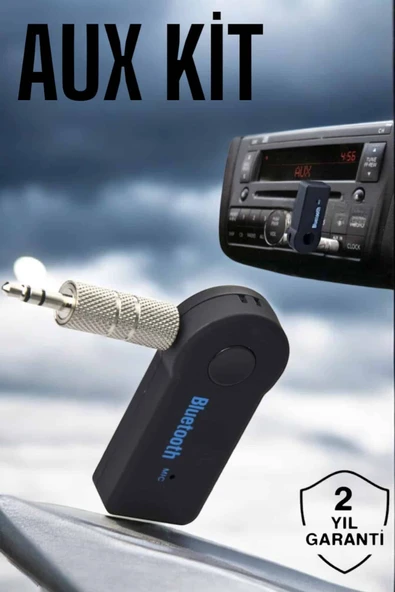 Tüm Araçlara Uyumlu Aux Car Bluetooth Kablosuz Araç Bağlantı Kiti ürün görseli 1