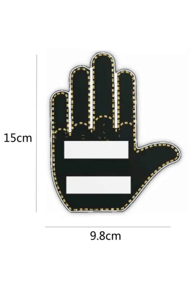 Uzaktan Kumandalı Araba Parmak Hareketi Işığı Parmak Işığı LED Araba Arka Pencere - Resim 5