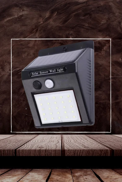 Bahçe Aydınlatma Sensörlü Güneş Enerjili Duvar Lambası 40 Led Işık - Resim 4