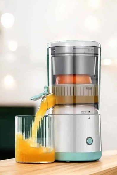 Katı Meyve Sıkacağı Taşınabilir USB Şarjlı Pratik Paslanmaz Çelik Bıçaklı - Resim 3