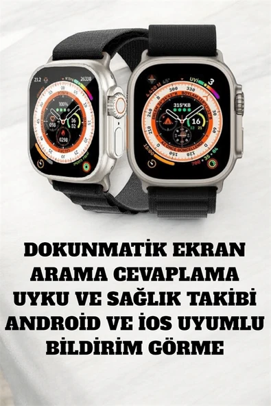 49MM Ekranlı, Kan Basıncı ve Adımsayar Özellikli Bluetooth Akıllı Saat - Resim 4
