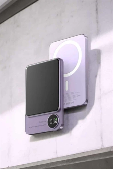 22.5W Magsafe Kablosuz Şarjlı Powerbank Dijital Ekran ve Hızlı Şarj ürün görseli 1