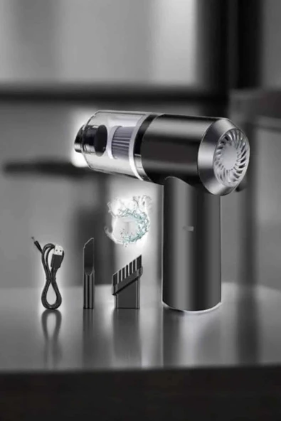 Araç İçi Süpürge Filtreli Şarjlı Süpürge Vakumlu Yıkanabilir - Resim 2