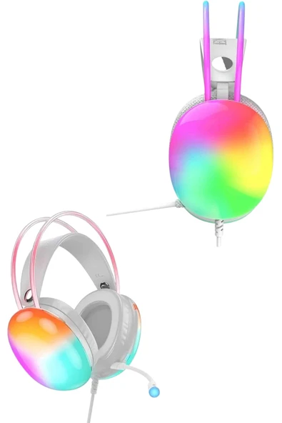 Kablosuz Bluetooth Kulaklık RGB Işıklı Kulak Üstü 5.3 Bluetooth Bağlantılı - Resim 4