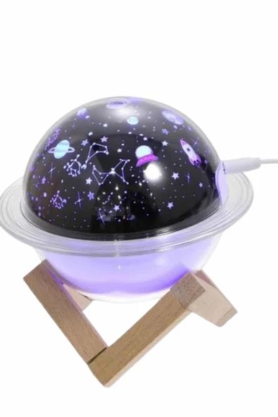 Hava Nemlendirici Renk Değiştiren Oda Kokusu Yıldızlı Projektör - Resim 4