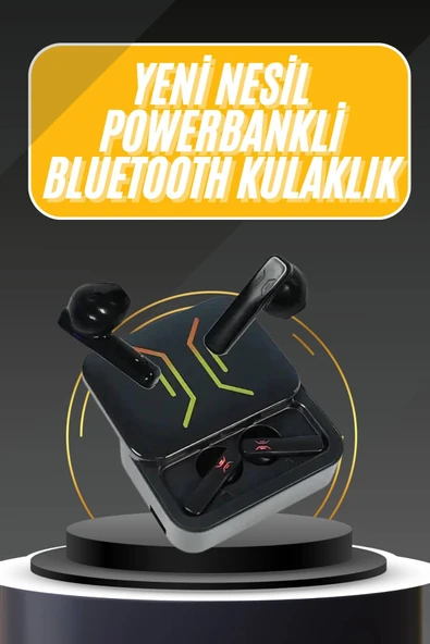 Powerbank Bluetooth Kulaklık Oyuncu Kulaklığı Yüksek Ses Kaliteli ürün görseli 1