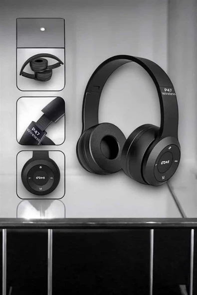 Kulak Üstü TF Kart ve AUX Destekli Ergonomik Bluetooth Kulaklık ürün görseli 1