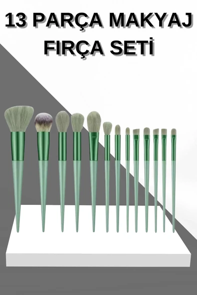 13 Parça Makyaj Fırça Seti Far Fırçası Allık Fırçası Yumuşak Uçlu ürün görseli 1