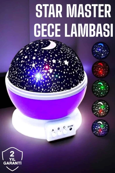 Çocuklara Özel Yıldızlı Gece Lambası ürün görseli 1