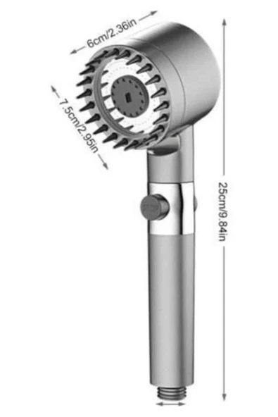Masaj Etkili Duş Başlığı Yeni Nesil Çok Fonksiyonlu Ayarlanabilir Filtreli - Resim 5
