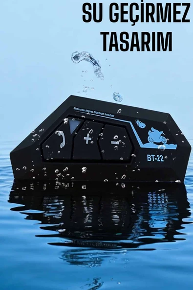 Kask Kulaklığı Motosiklet Intercom Interkom Dinleme Konuşma Özellikli Su Geçirmez - Resim 3