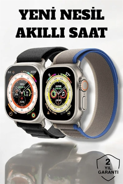 49MM Ekranlı, Kan Basıncı ve Adımsayar Özellikli Bluetooth Akıllı Saat - Resim 2