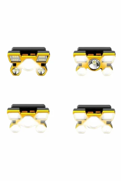 El Feneri Süper Kafa Lambası 4 Modlu 5 Led Kafa Feneri - Resim 5