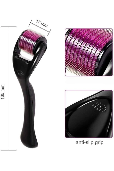 540 Iğneli Derma Roller 1Mm Titanyum Uçlu Saç Kaş Serum Kullanımına Uygun - Resim 4