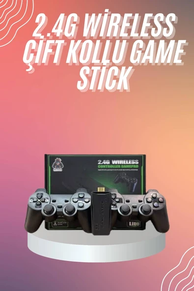 4k Game Stick Oyun Konsolu 2.4g Kablosuz Çift Kol Nostaljik Oyunlar ürün görseli 1