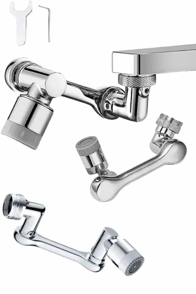 Mutfak Musluk Başlığı 1080 Derece Dönebilir Oynar Başlıklı Musluk Aparatı - Resim 4