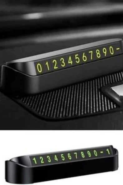 Araç İçi Numaratör Numaralık Oto Cam Kartı Fosforlu Numaratör - Resim 4