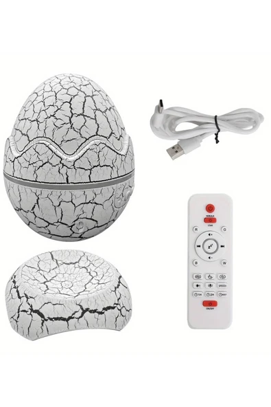 Yumurta Görünümlü Masa ve Gece Lambası Renk Değiştirebilen Projektör - Resim 5