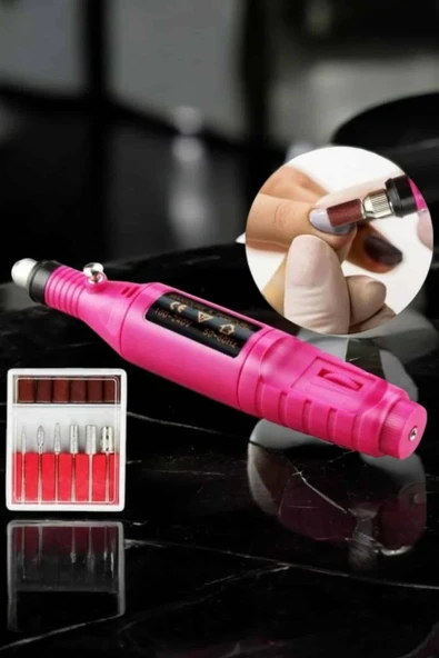 Elektrikli Manikür Pedikür Törpü Seti Protez Tırnak Nasır Temizleyici - Resim 3