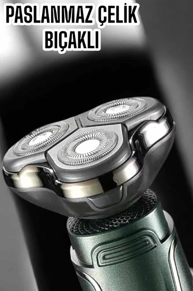 Yüksek Performanslı 3 Başlıklı Profesyonel Tıraş Makinesi - Resim 4