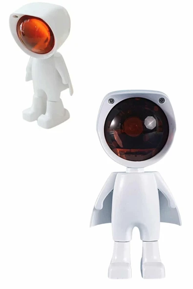 180 Derece Dönebilen Astronot Masa ve Gece Lambası Projektör - Resim 3