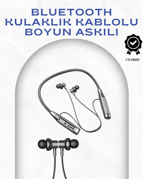 Boyun Askılı Kablosuz Kulaklık – 120 Saat Kesintisiz Müzik Keyfi ürün görseli 1