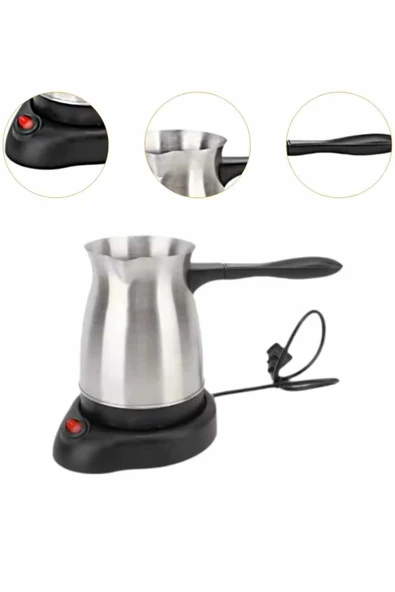 Paslanmaz Çelik Türk Kahvesi Makinesi 6 Fincan Kpasiteli Elektrikli Cezve - Resim 5