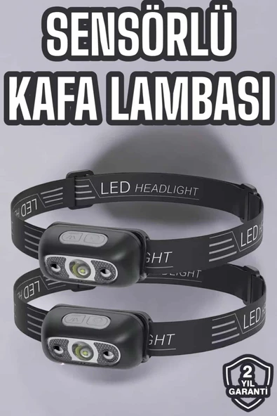 Kafa Lambası Kamp Lambası Led Işık Şarjlı Ayarlanabilir ürün görseli 1