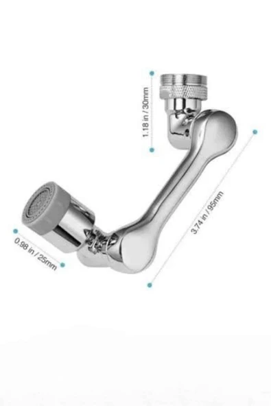 Dönebilen Musluk Başlığı Akrobat Mutfak Banyo Musluk Ucu Başlığı Oynar Başlıklı - Resim 3