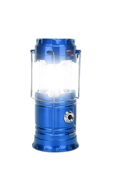 Solar Şarjlı Kamp Lambası Güneş Enerjili Kızaklı Kamp Feneri Çadır Feneri Led Işıldak - Resim 4