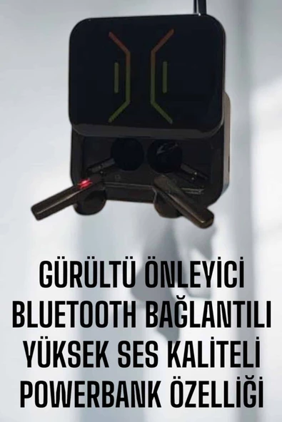 Powerbankli Bluetooth Kulaklık Yüksek Ses Kaliteli Kablosuz - Resim 2