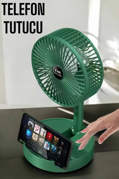 Soğutucu Vantilatör Telefon Standlı Mini Fan - Resim 2