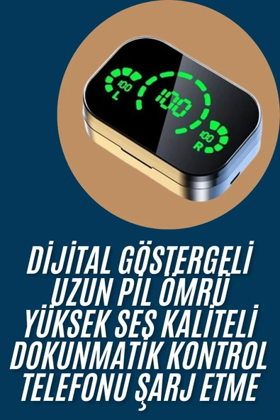 2025 Model Bluetooth Kulaklık Telefon Şarj Edebilen Çağrı Cevaplama Dijital Göstergeli - Resim 2