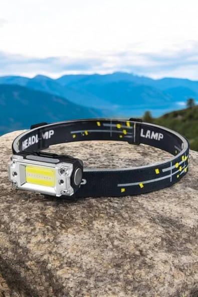 Kafa Lambası Kamp Feneri Balıkçı Feneri Başlıklı Suya Dayanıklı - Resim 2