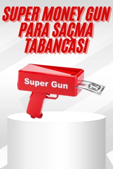 Çocuklara Özel Eğlenceli Para Saçma Makinası Parti Oyuncağı Kırmızı ürün görseli 1