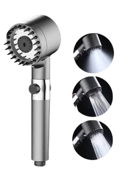 Duş Başlığı Profesyonel Masaj Başlıklı 3 Modlu Yeni Nesil Masaj Uçlu Su Tasarruflu - Resim 4