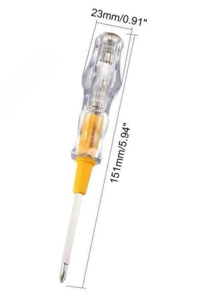 Kontrol Kalemi Çift Başlıklı Şeffaf Elektrik Testi Değişken Uçlu - Resim 4