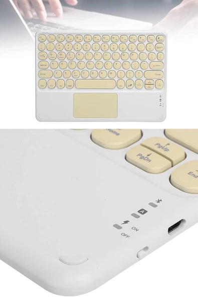Bluetooth Touchpad Klavye 10.9 inch Kablosuz Wifi Q Klavye Slim - Resim 4