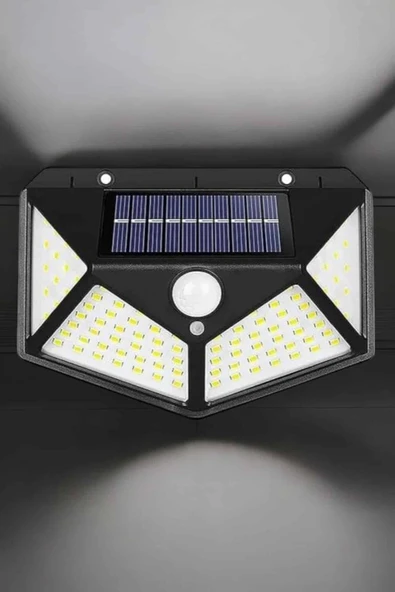 Güneş Enerjili Bahçe Aydınlatma Lambası Solar 100 Led Lamba - Resim 5