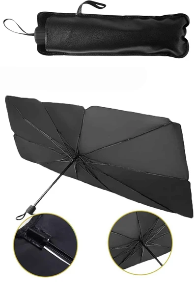 Güneş Önleyici Katlanabilir Oto Araba Güneşlik Şemsiye Tip Ön Cam - Resim 3