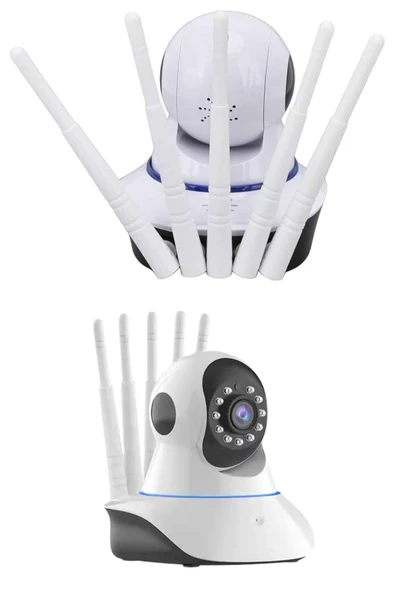 LED Aydınlatmalı 5 Antenli Motorlu 1080P Wifi Kamera Sensörlü - Resim 4