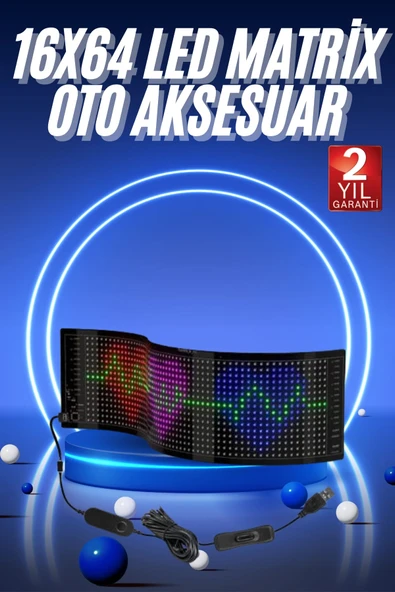 LED Matrix Panel RGB Ekran Kumandalı Araç Camına Uygun ürün görseli 1