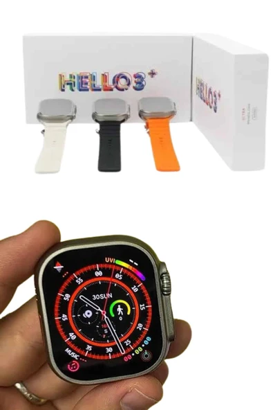 Android ve İOS Uyumlu Uyku ve Sağlık Takibi Yapabilen 3 Kordonlu Akıllı Saat - Resim 4