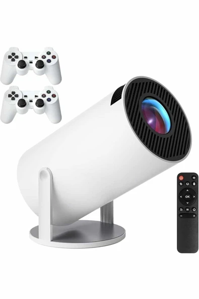 4K Wireless Çift Kollu Kumandalı Oyun Projeksiyonu Retro Video Oyunu - Resim 2