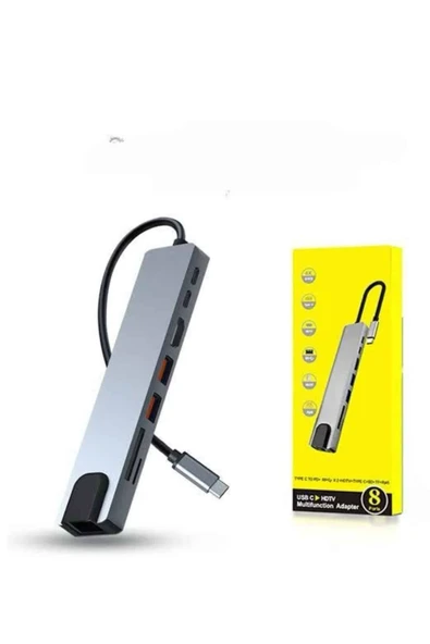 Çevirici Dönüştürücü Adaptör Macbook 3 In 1 Type-C To Hdmı USB 3.0 - Resim 5