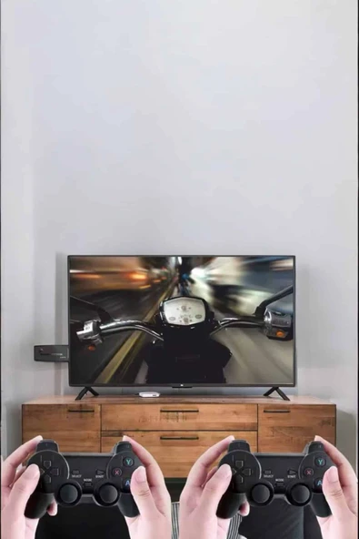 Atari Oyun Konsolu 2000 Oyunlu Game Stick 2.4G Wireless - Resim 2